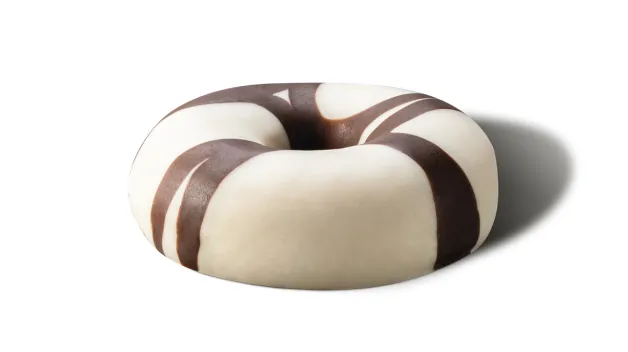 white chocolate donut